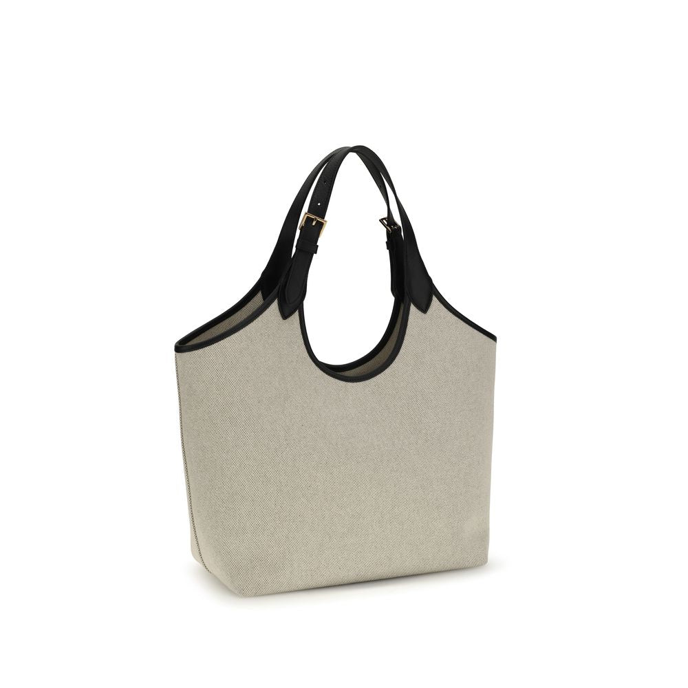 Bolsa de Ombro Versace Bege de Algodão