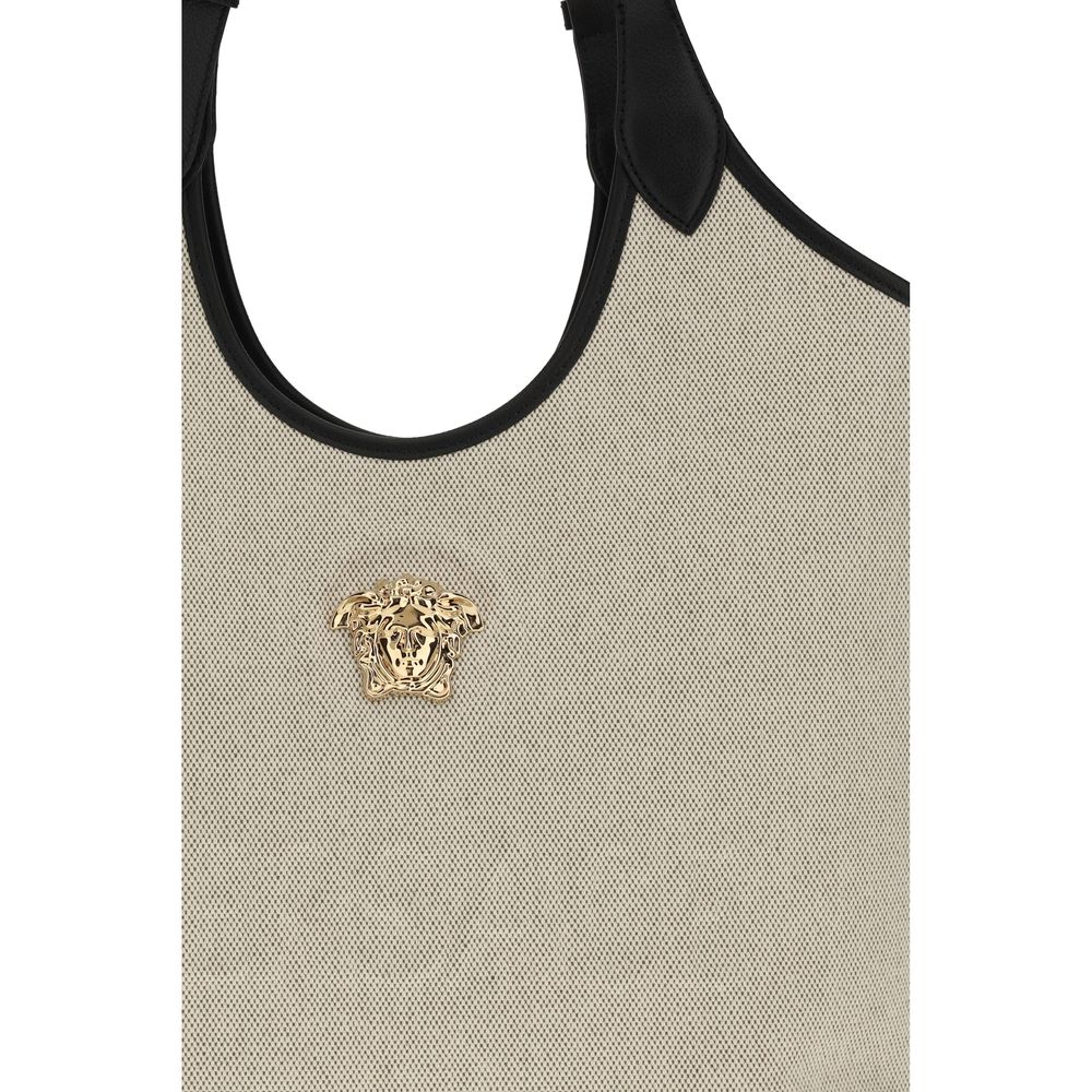 Bolsa de Ombro Versace Bege de Algodão