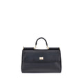 Bolsa de Ombro Dolce & Gabbana de Couro de Bezerro Preto Bos Taurus