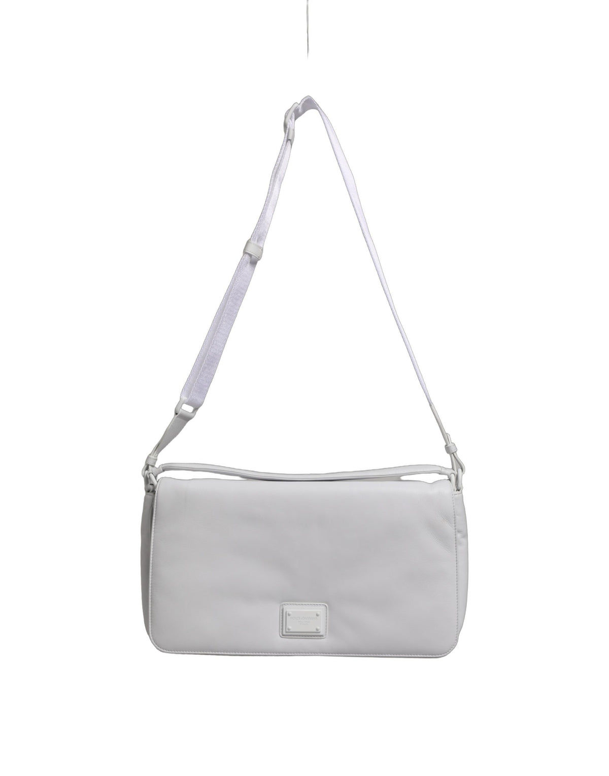 Dolce & Gabbana White Logo Plaque Crossbody Shoulder Borse Women Bag