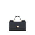 Bolsa de Ombro Dolce & Gabbana de Couro de Bezerro Preto Bos Taurus