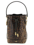Bolsa Fendi de Veludo Marrom e Couro