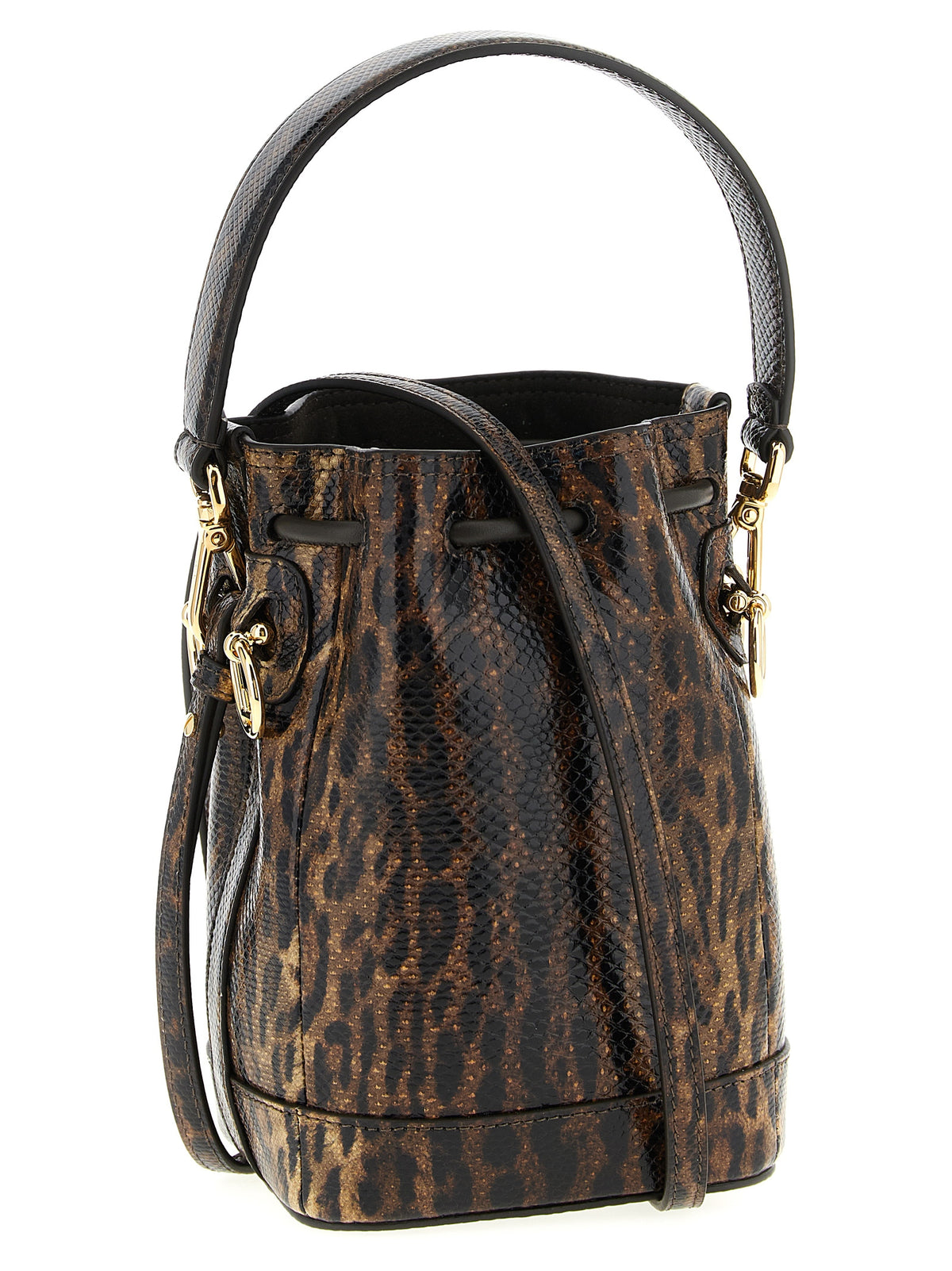 Bolsa Fendi de Veludo Marrom e Couro