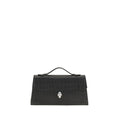 Bolsa Alexander McQueen em Couro de Bezerro Preto Bos Taurus