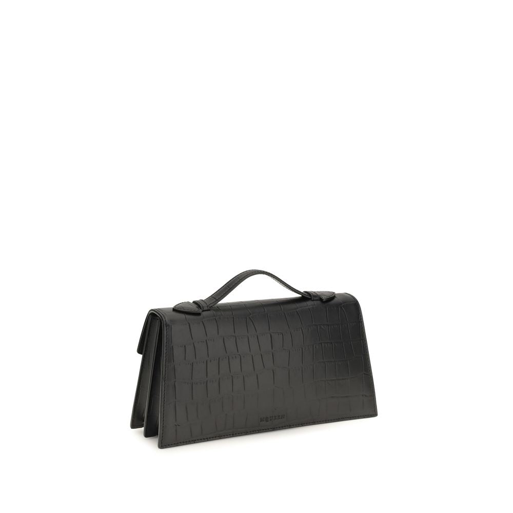 Bolsa Alexander McQueen em Couro de Bezerro Preto Bos Taurus