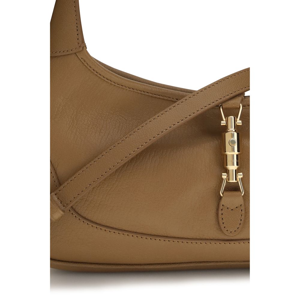 Bolsa Gucci Bege de Couro de Cabra