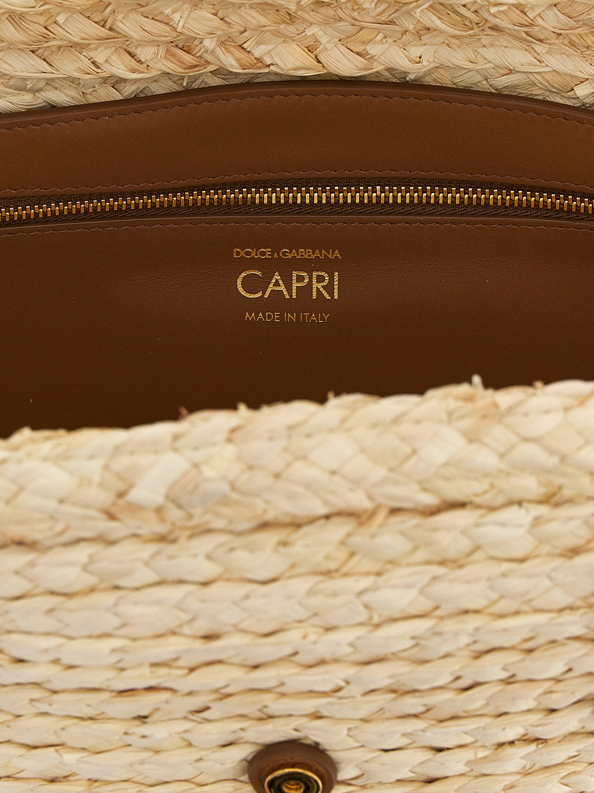 Bolsa de Ombro Dolce & Gabbana Bege de Cortiça