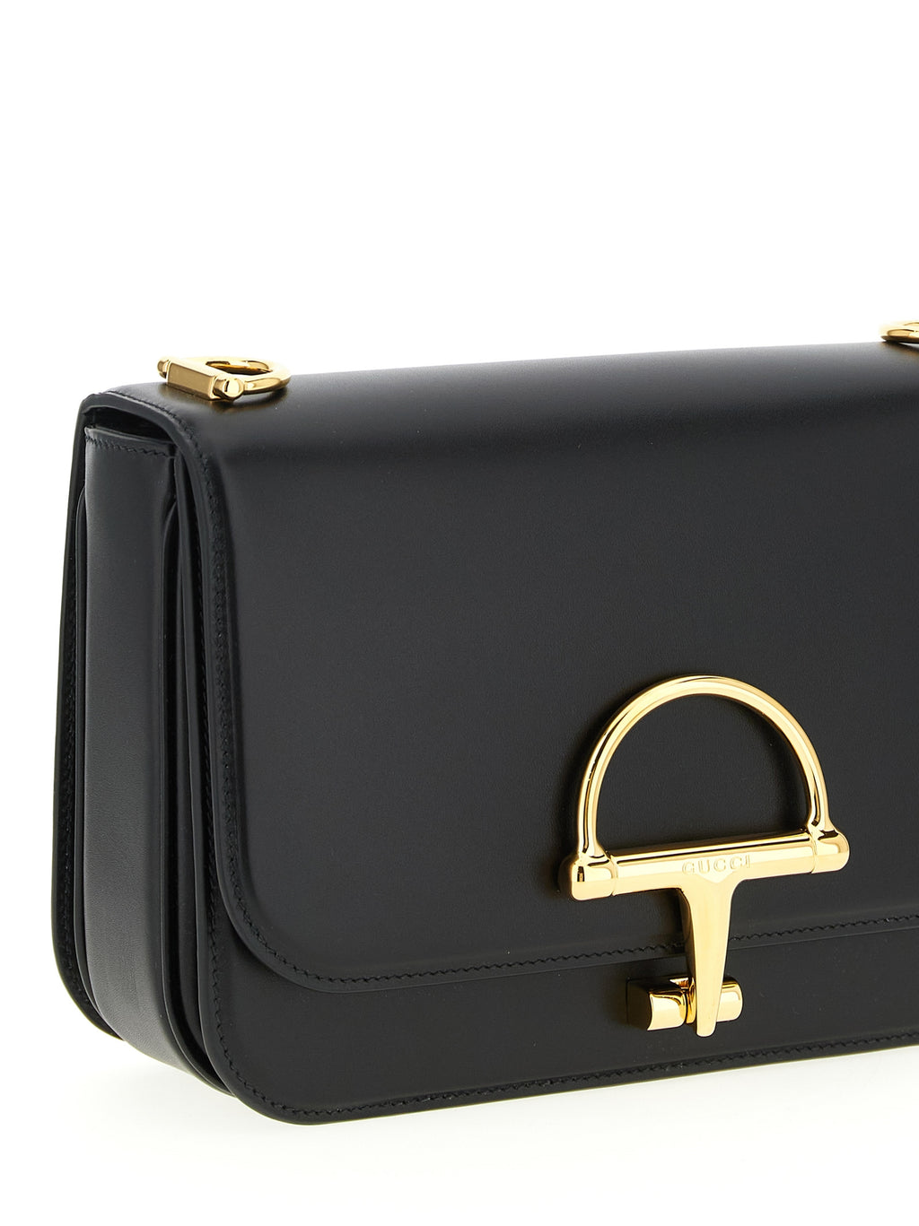 Bolsa de Ombro Gucci de Couro de Bezerro Preta