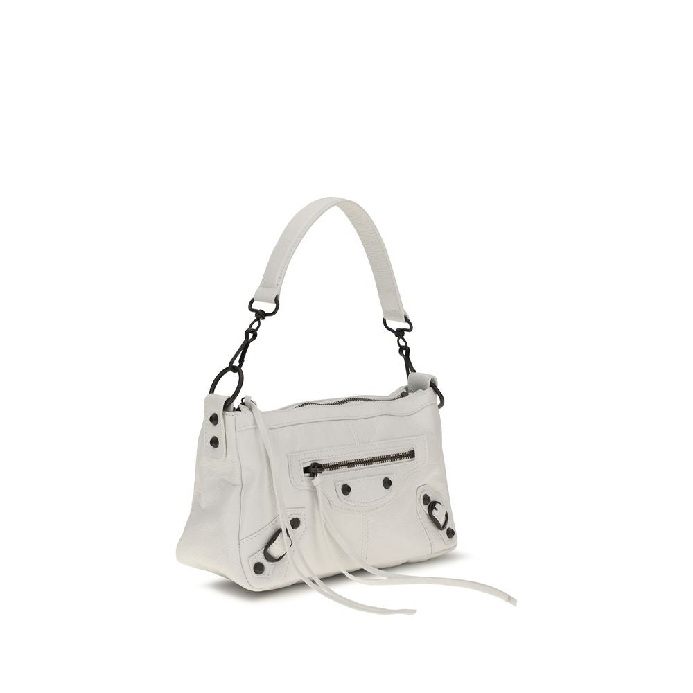 Bolsa de Ombro Balenciaga Branca Ovis Aries de Cordeiro
