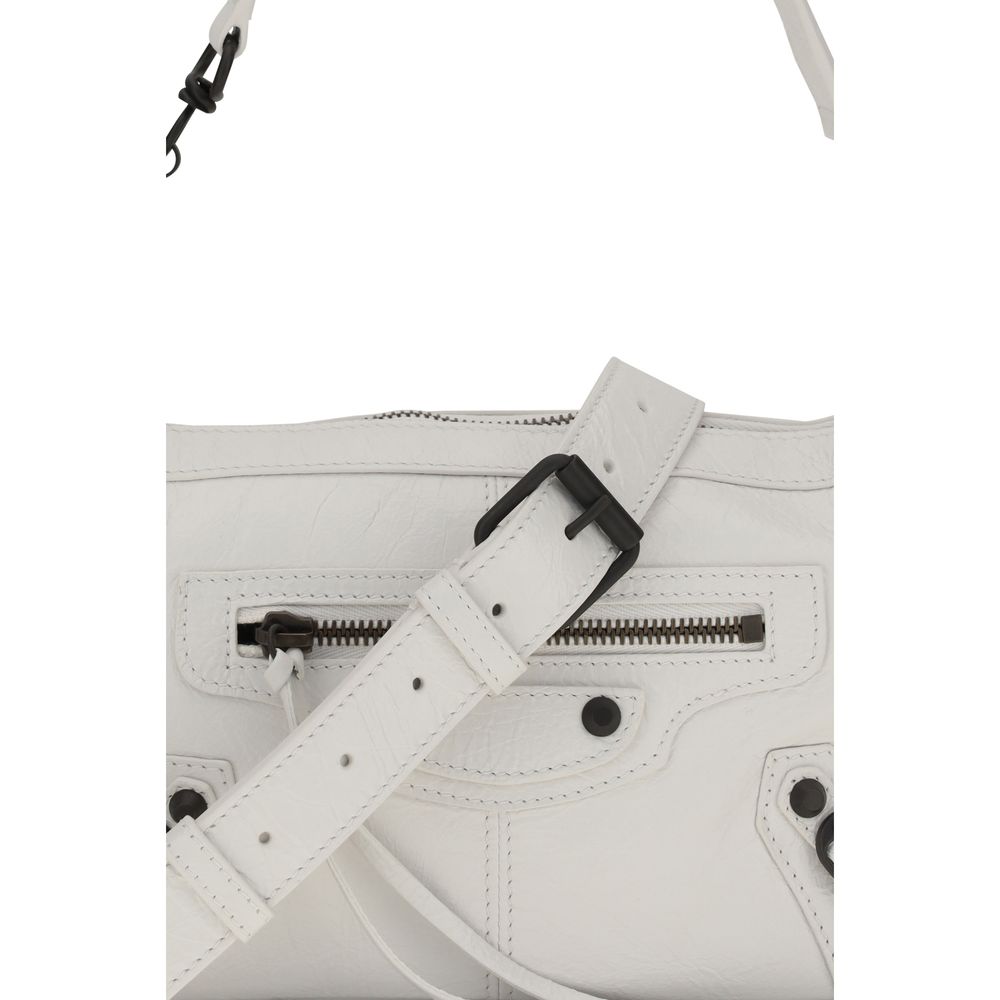 Bolsa de Ombro Balenciaga Branca Ovis Aries de Cordeiro
