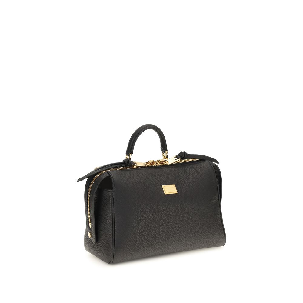 Bolsa Dolce & Gabbana preta de couro de bezerro Bos Taurus