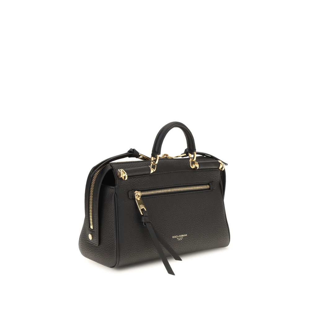 Bolsa Dolce & Gabbana preta de couro de bezerro Bos Taurus