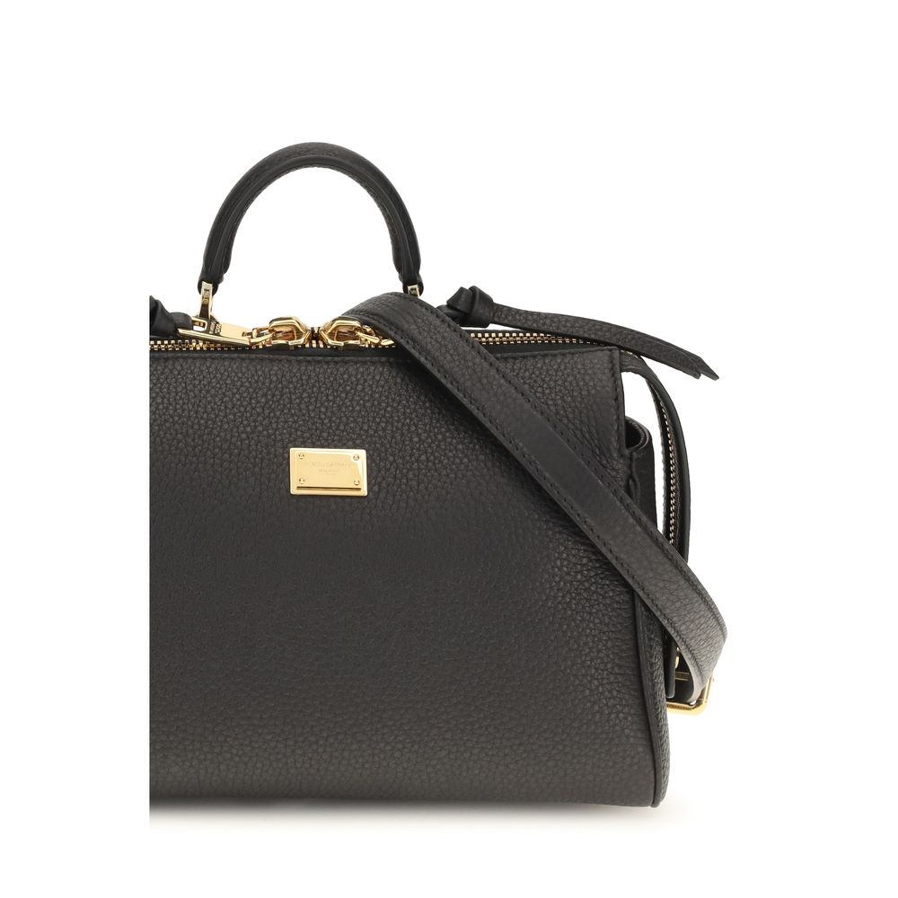 Bolsa Dolce & Gabbana preta de couro de bezerro Bos Taurus