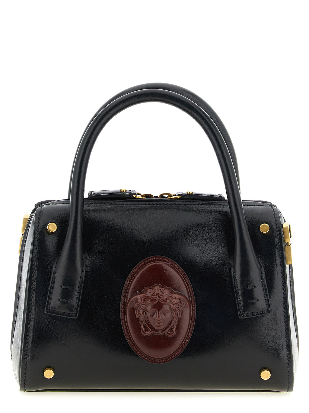 Bolsa Versace em Couro de Bezerro Preto