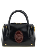 Bolsa Versace em Couro de Bezerro Preto