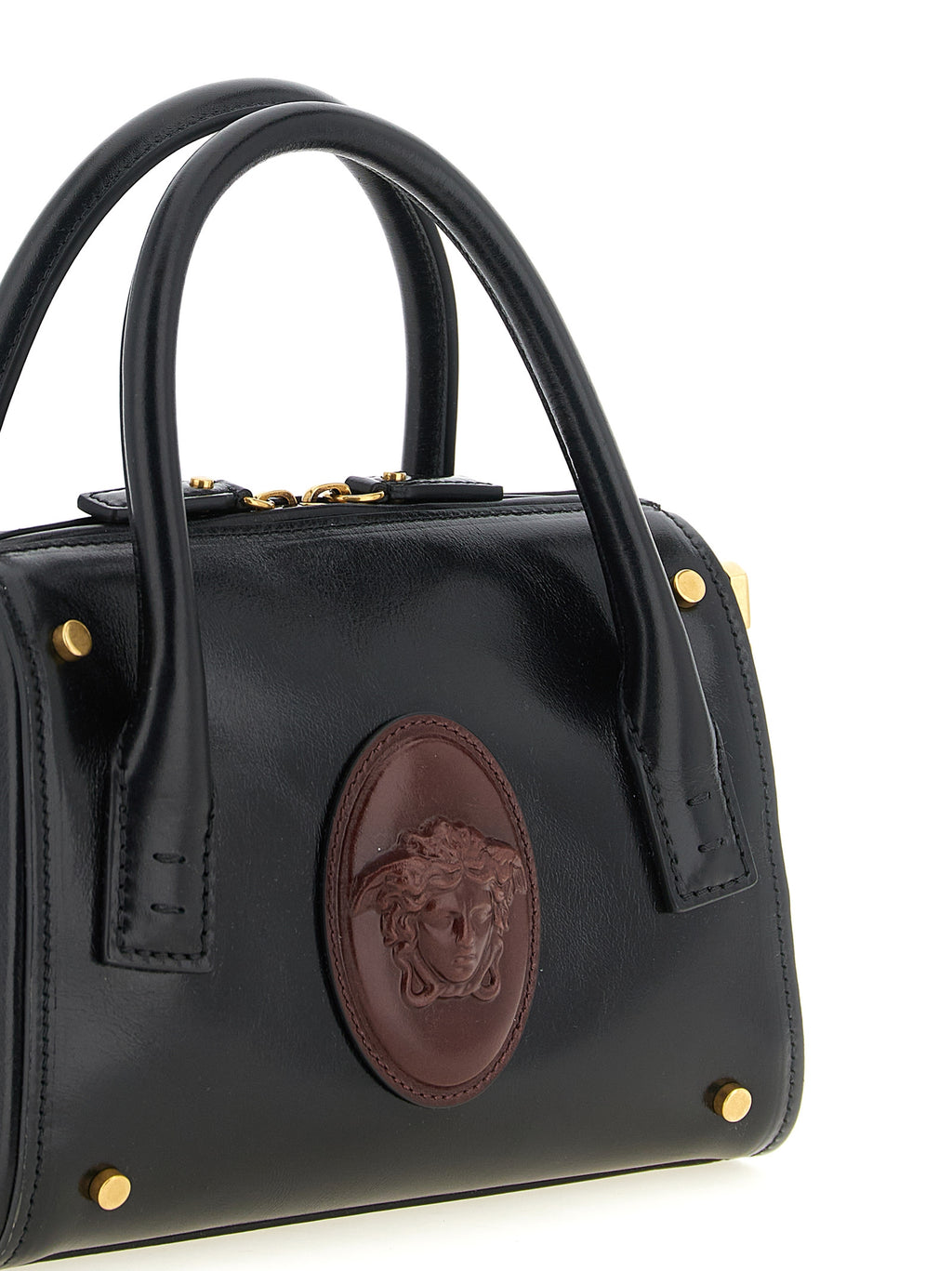 Bolsa Versace em Couro de Bezerro Preto