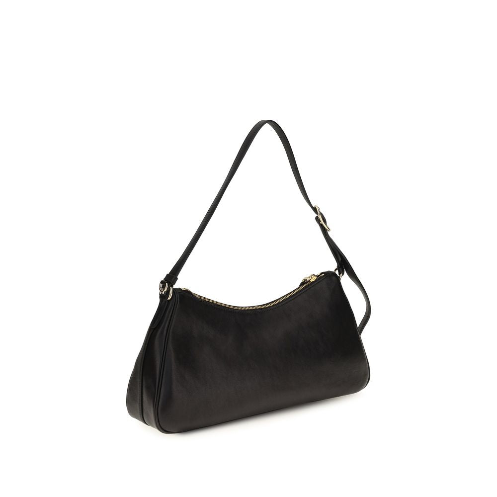 Bolsa de Ombro Prada Preta em Couro de Bezerro Bos Taurus