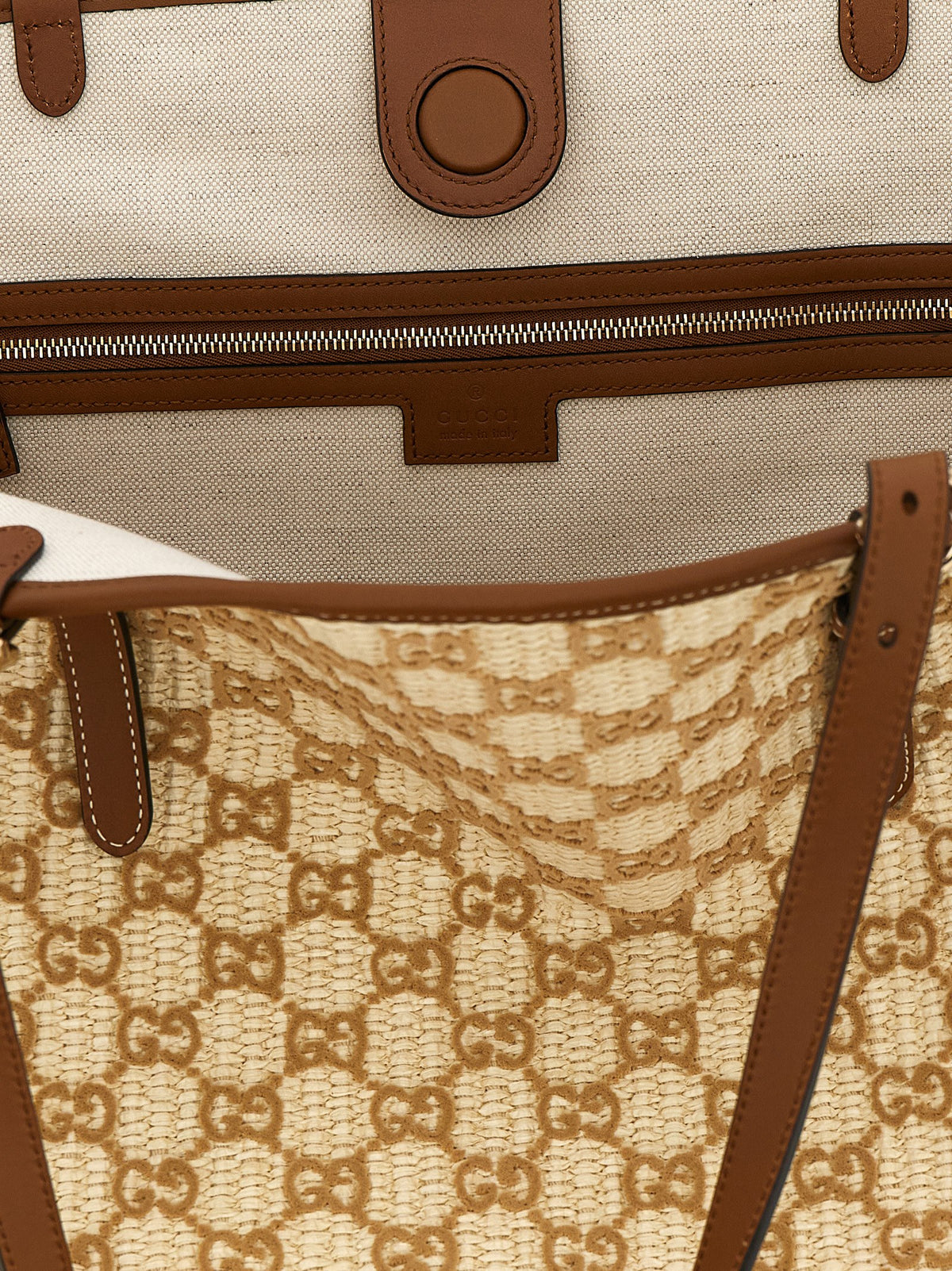 Bolsa Gucci Marrom de Algodão