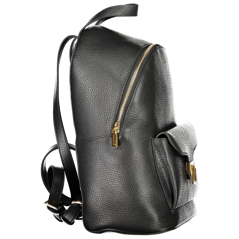 Mochila Feminina Coccinelle de Couro Preta