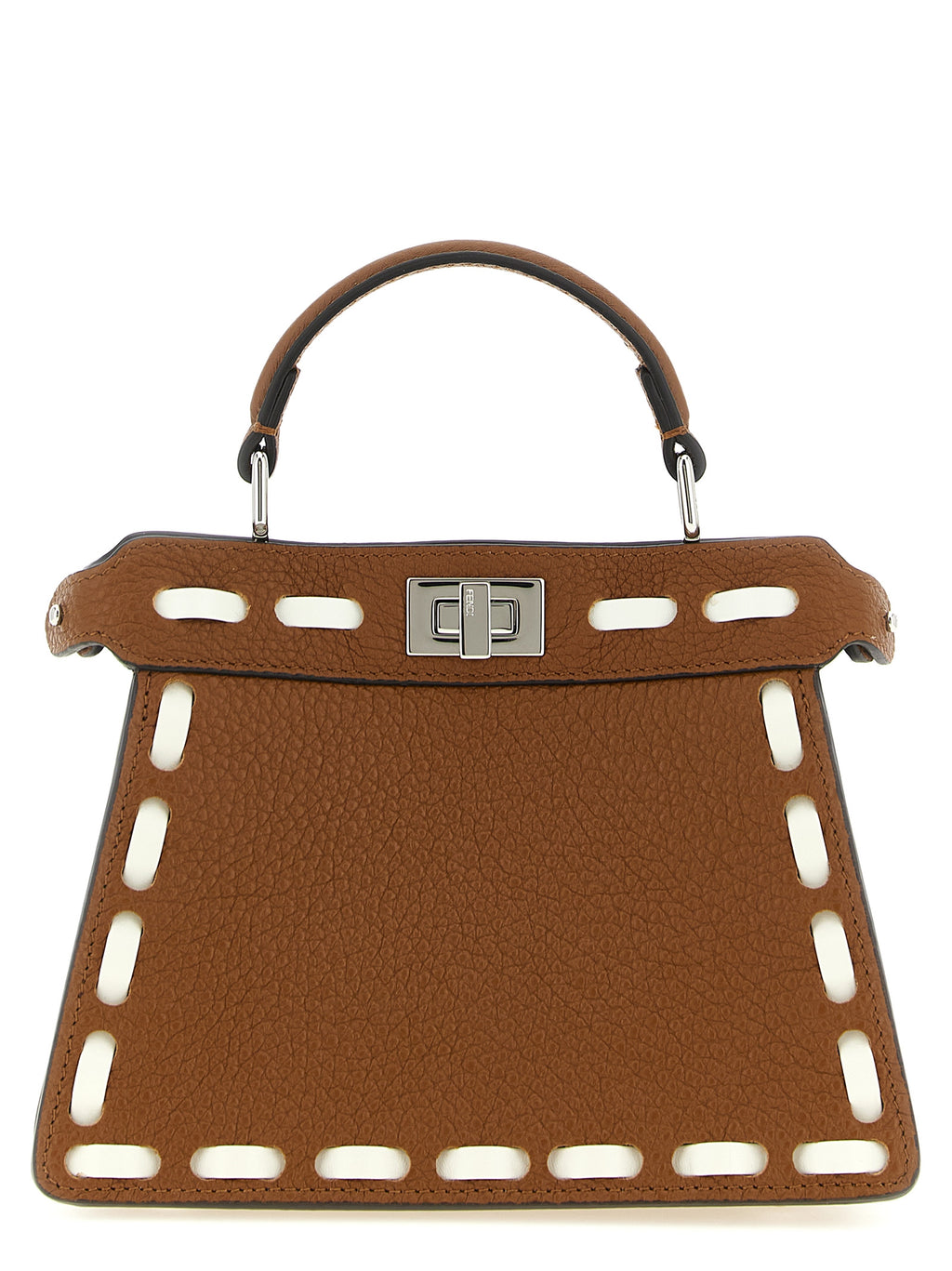 Bolsa Fendi em Couro de Bezerro Marrom