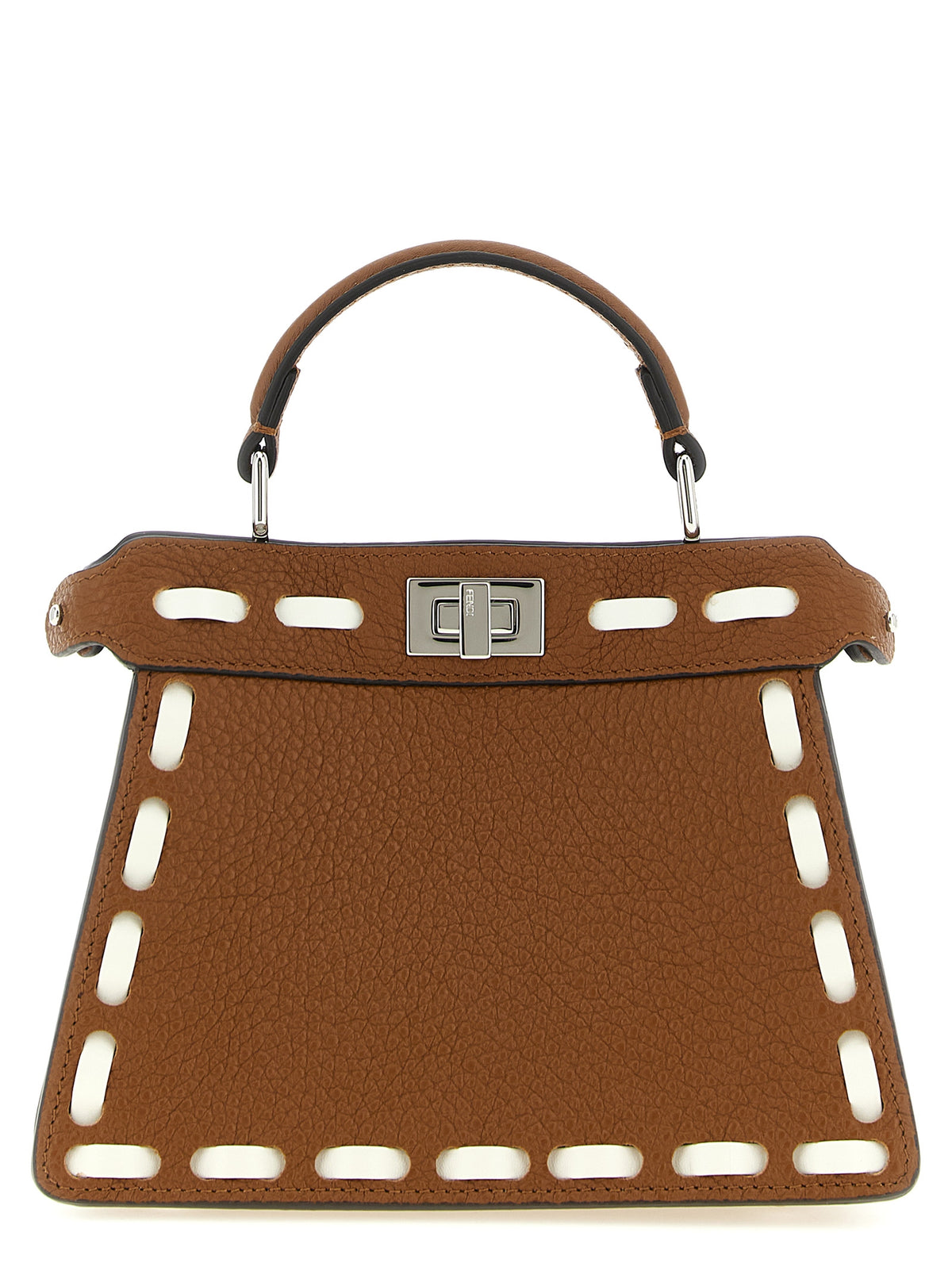 Bolsa Fendi em Couro de Bezerro Marrom