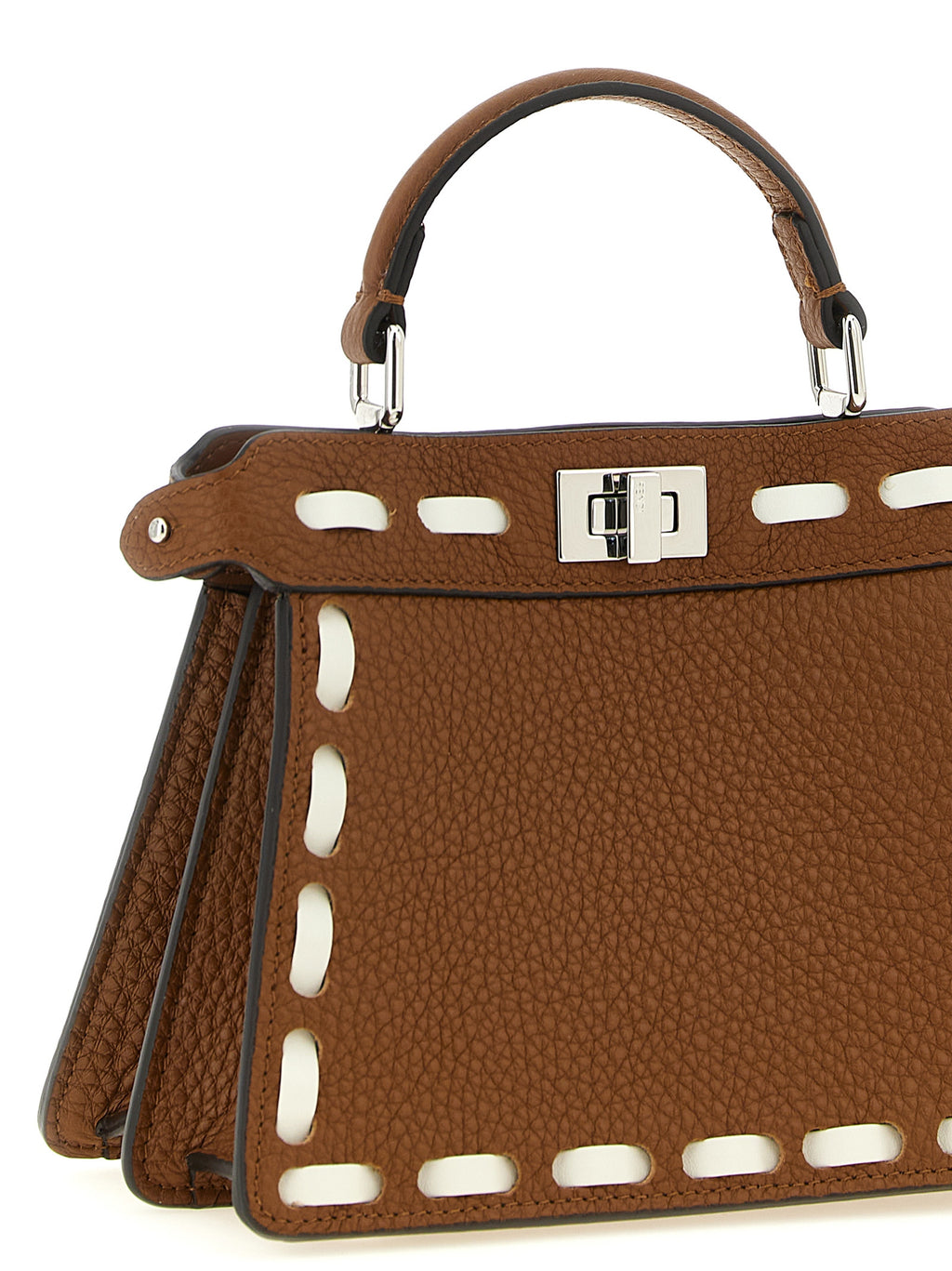 Bolsa Fendi em Couro de Bezerro Marrom