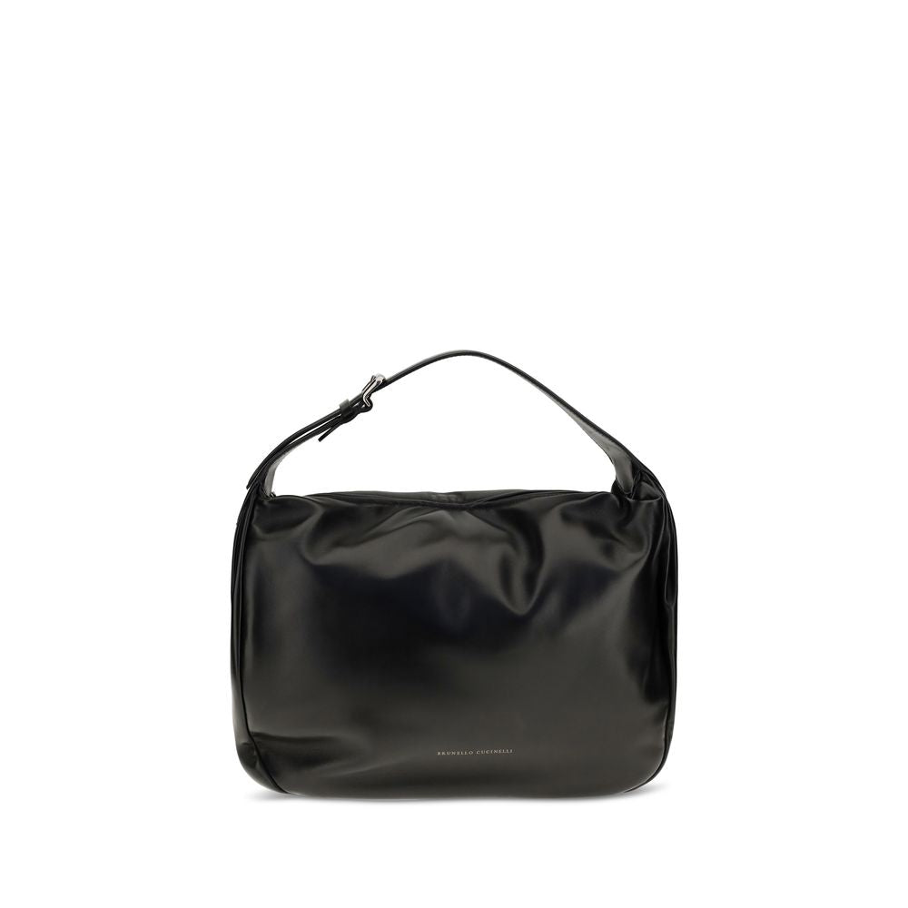 Brunello Cucinelli Black Lamb Ovis Aries Shoulder Bag