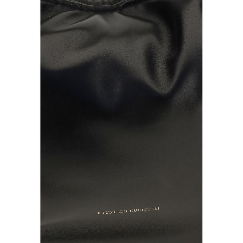 Brunello Cucinelli Black Lamb Ovis Aries Shoulder Bag