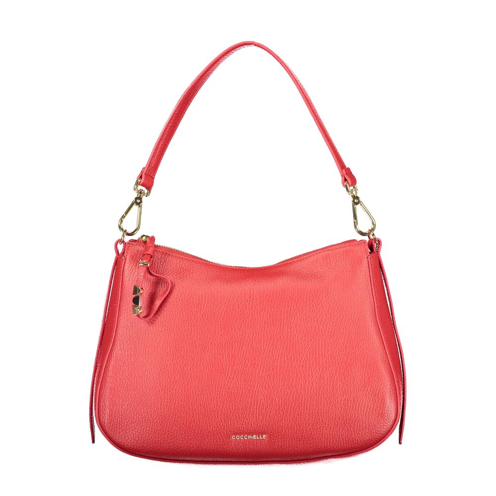 Bolsa de couro vermelha Coccinelle