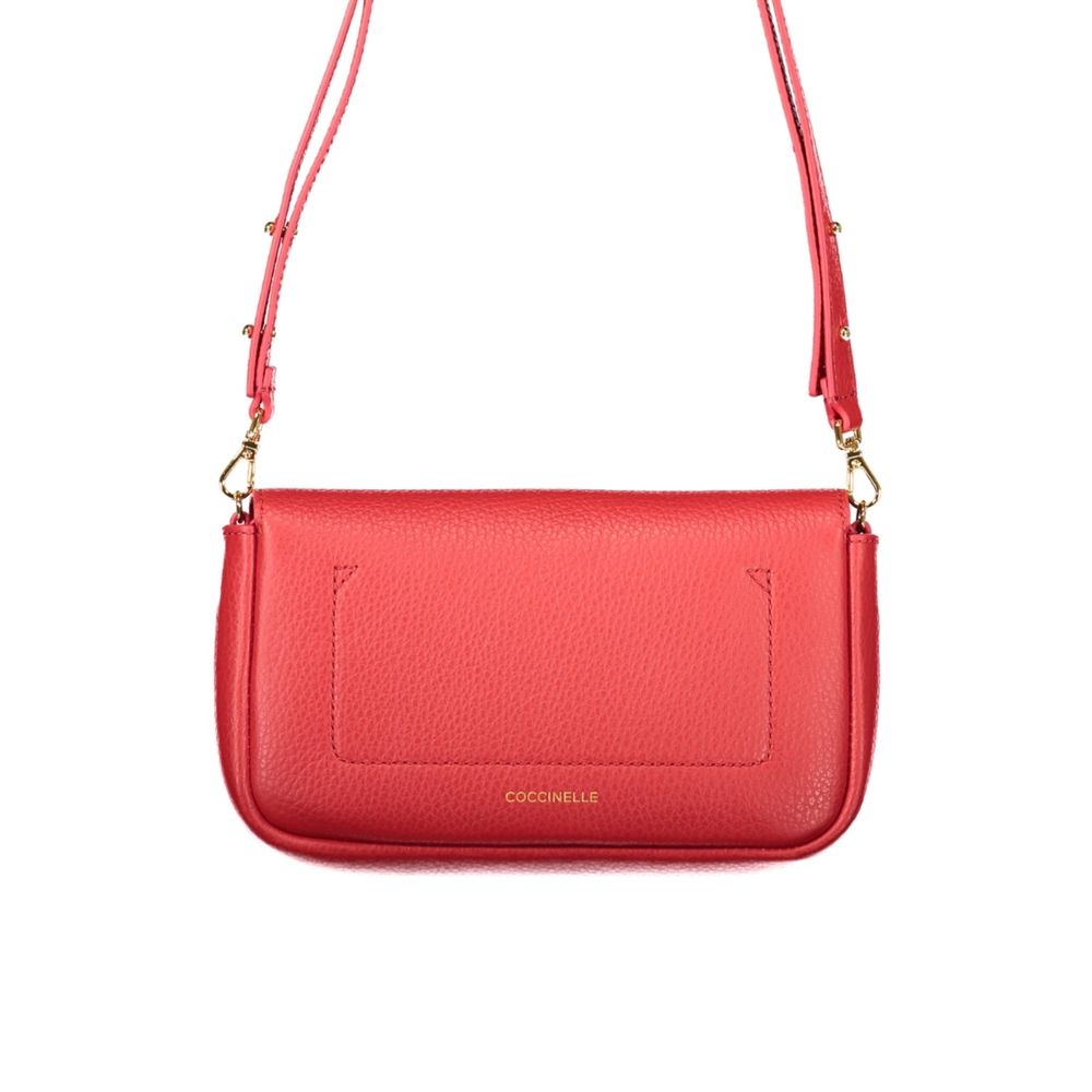Bolsa de couro vermelha Coccinelle