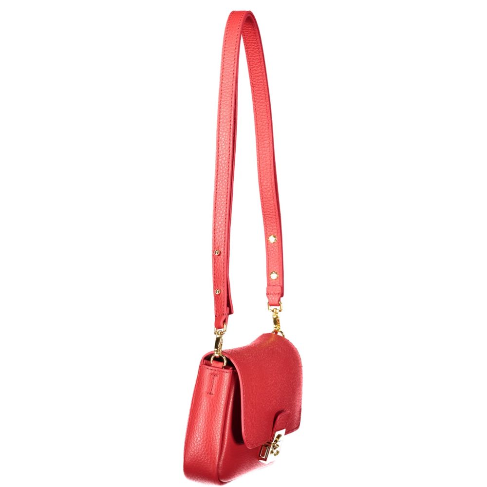 Bolsa de couro vermelha Coccinelle