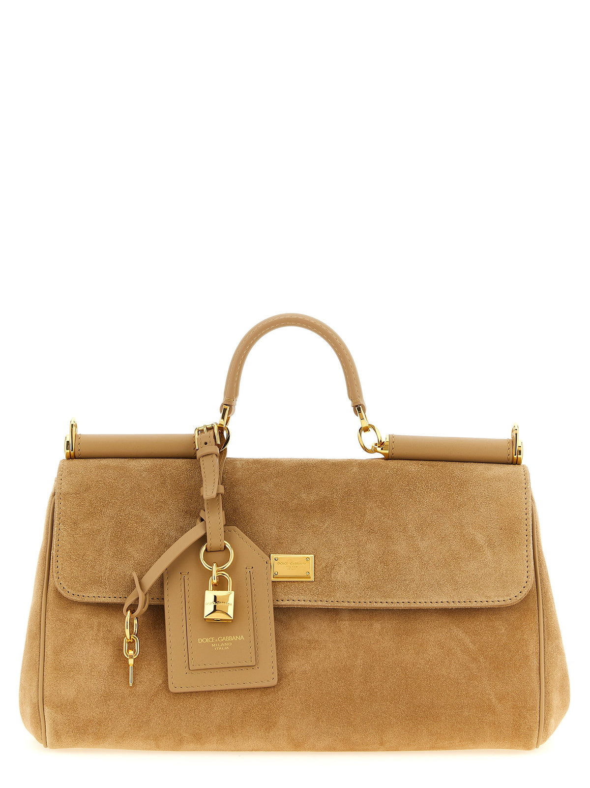 Bolsa Dolce & Gabbana de Couro de Vitelo Bege