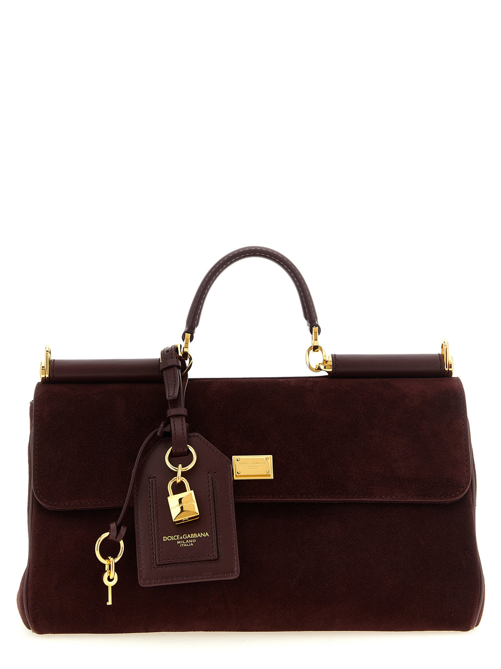 Bolsa Dolce & Gabbana de Couro de Vitelo Borgonha