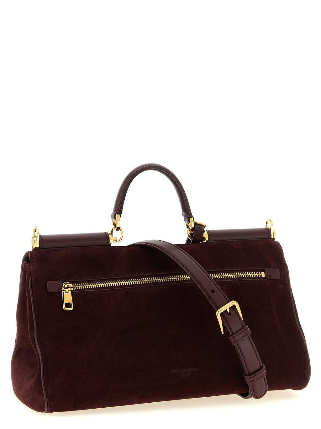 Bolsa Dolce & Gabbana de Couro de Vitelo Borgonha