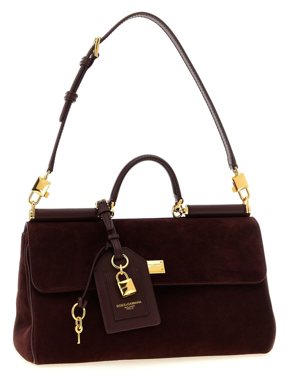 Bolsa Dolce & Gabbana de Couro de Vitelo Borgonha