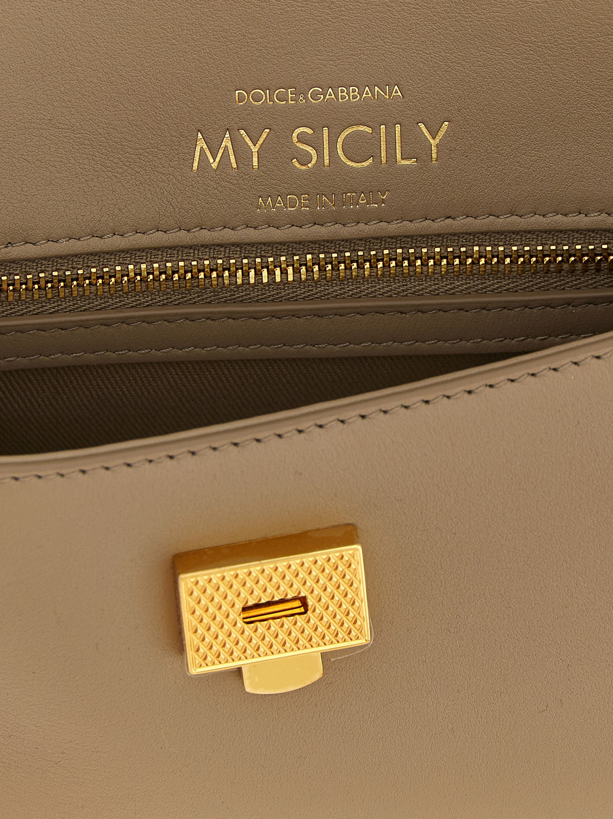Dolce & Gabbana Beige Calfskin Handbag