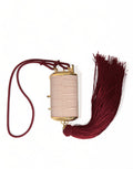 Dolce & Gabbana Nécessaire Mini Espelho Tassel Couro Exótico Rosa