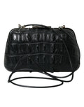 Balenciaga Bolsa Clutch de Ombro Transversal Box em Couro Exótico Preto