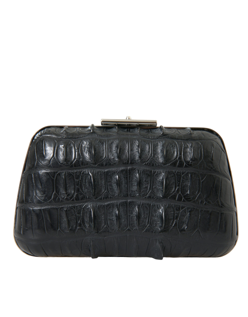Balenciaga Bolsa Clutch de Ombro Transversal Box em Couro Exótico Preto