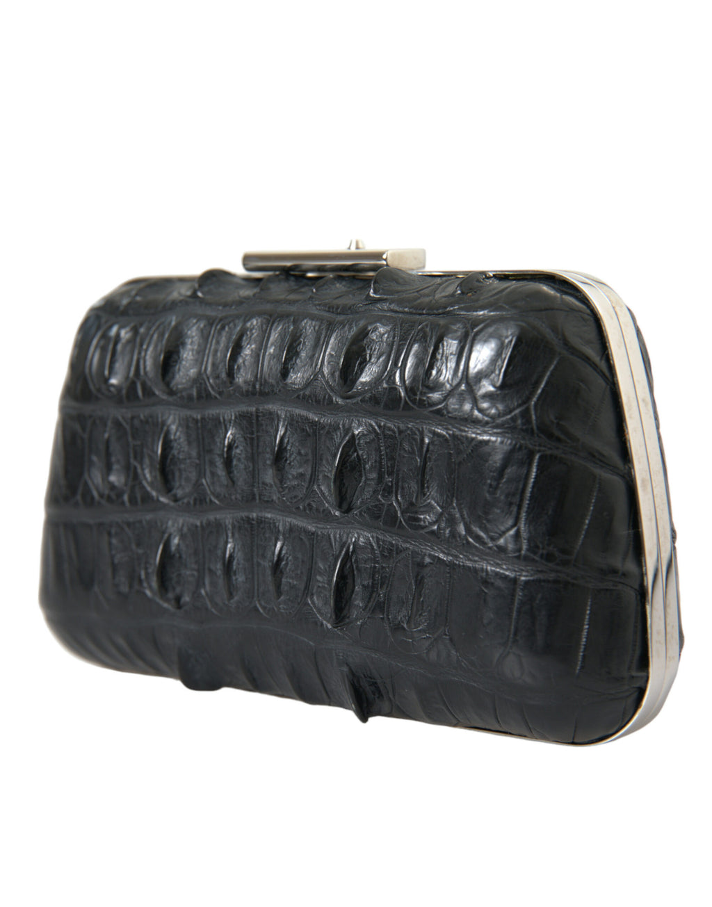 Balenciaga Bolsa Clutch de Ombro Transversal Box em Couro Exótico Preto