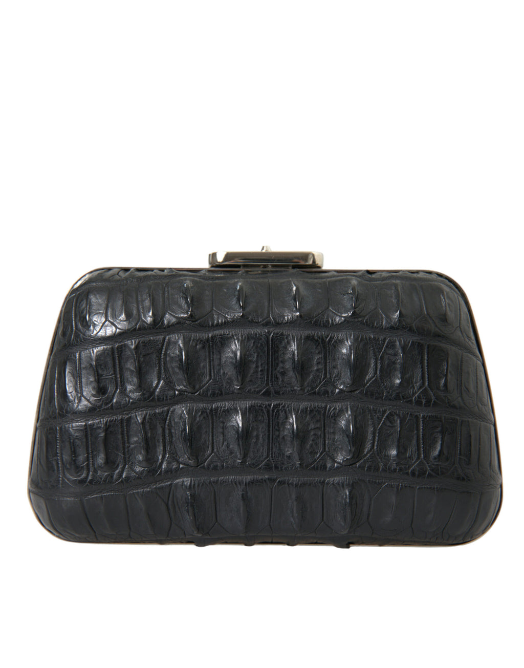 Balenciaga Bolsa Clutch de Ombro Transversal Box em Couro Exótico Preto