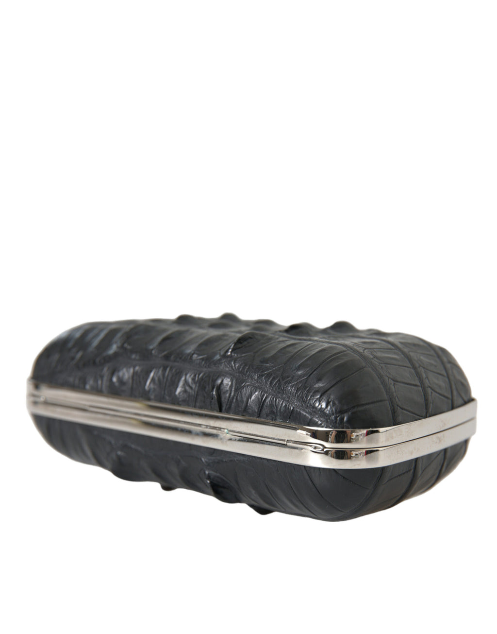Balenciaga Bolsa Clutch de Ombro Transversal Box em Couro Exótico Preto