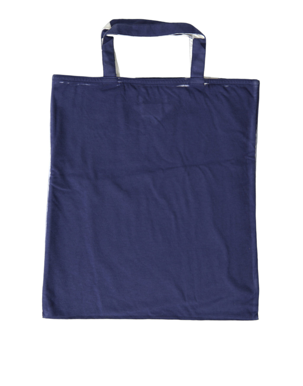 Prada Blue Jersey Fabric Logo Shoulder Shopping Tote Shopping Bag