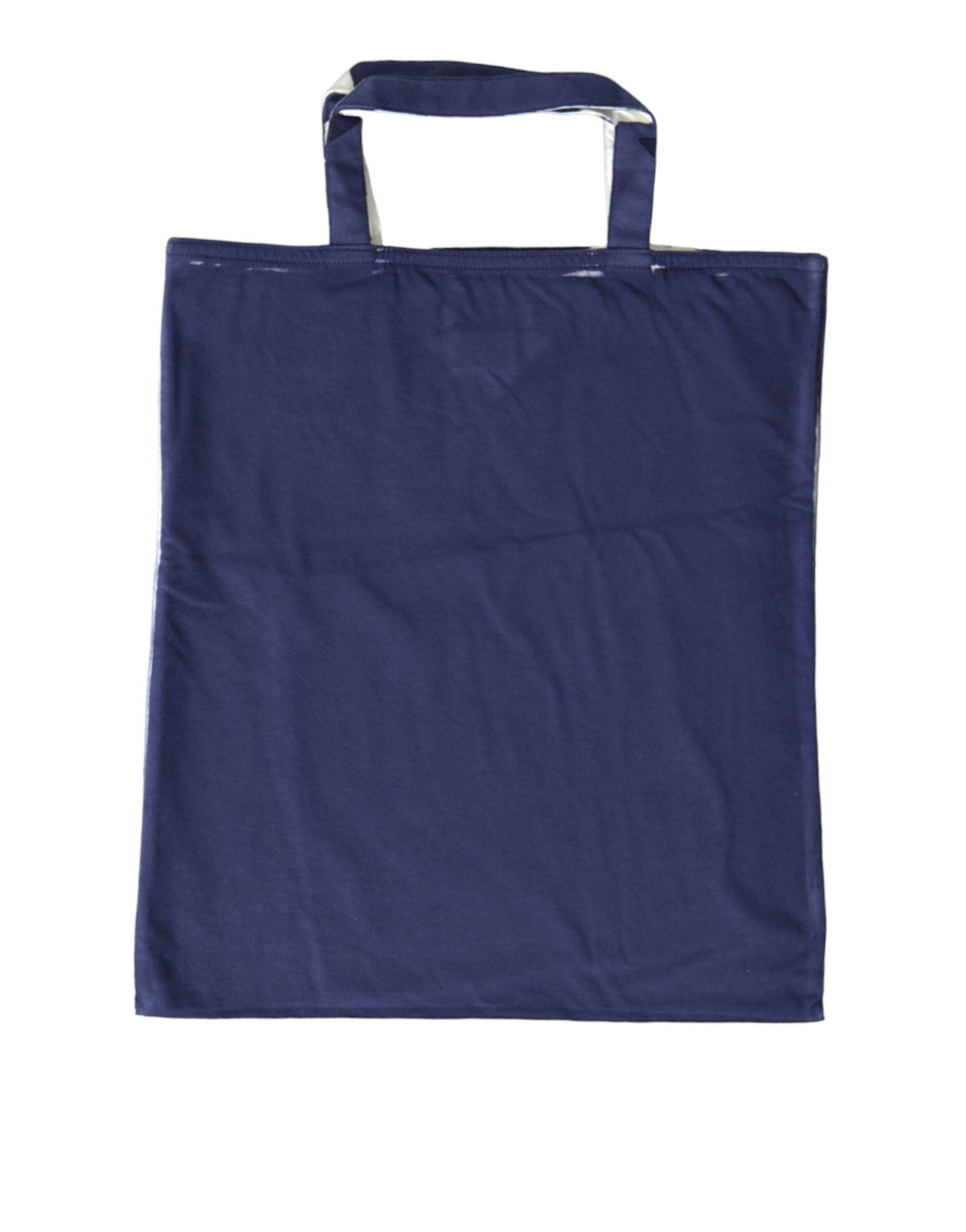 Prada Blue Jersey Fabric Logo Shoulder Shopping Tote Shopping Bag