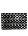 Bolsa clutch Dolce & Gabbana preta de veludo com cristais para festa à noite