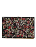 Dolce & Gabbana Bolsa de Mão Clutch Floral Multicolorida com Armação Dourada