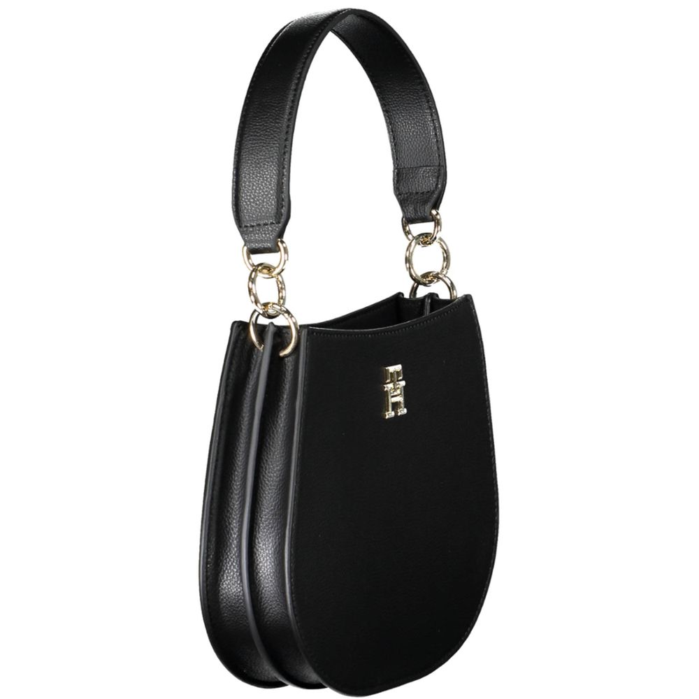 Bolsa Tommy Hilfiger preta de poliéster