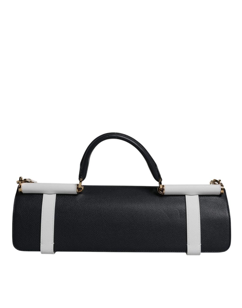 Bolsa Transversal de Couro de Vitelo Branca e Azul Dolce & Gabbana