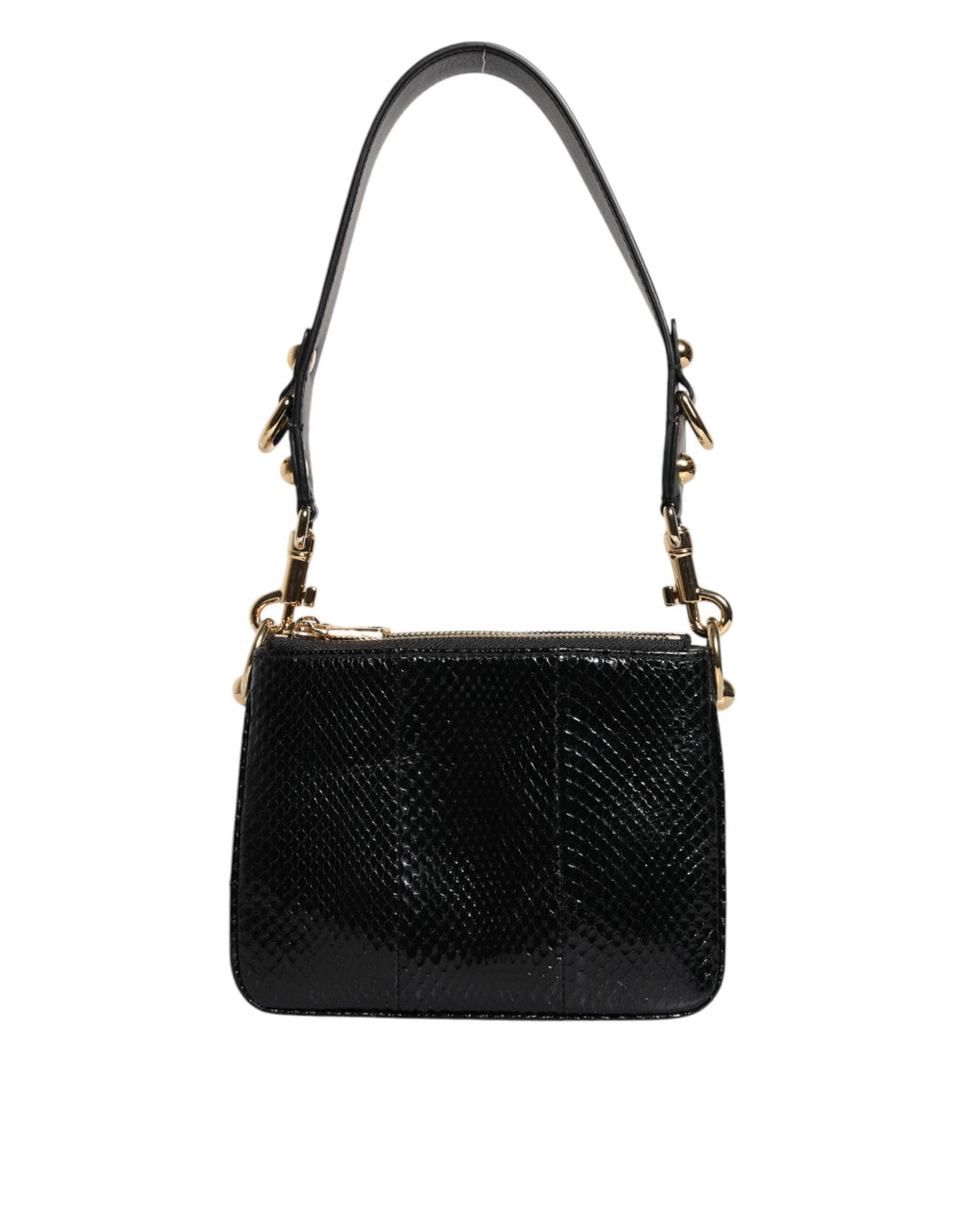 Dolce & Gabbana Black Exotic Leather Shoulder Sling Clutch Bag
