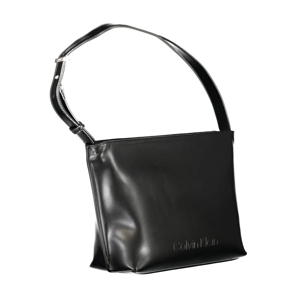 Calvin Klein Bolsa de Ombro Feminina Preta em Poliéster